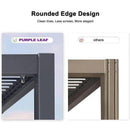 PURPLE LEAF Caesar Outdoor Louvered Pergola Patio Sun Shade Shelter with Adjustable Hardtop Patio Pergola Grey