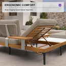 PURPLE LEAF Sicilia L-Shaped Modular Outdoor Sectional with Sunbrella Taupe Cushions Flexible Layout for Modern Patio Corner Lounge