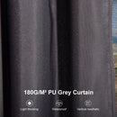 PURPLE LEAF Modern Gazebo Grey Hardtop Galvanized Steel Double Roof White Aluminum Poles with Curtains and Netting with Lights-milky
