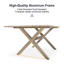 PURPLE LEAF 7/9/11 Pieces Outdoor Dining Set Aluminium Dining Table and Woven Rattan Chairs Dining Furniture Set with Cushions for Deck Patio Champagne