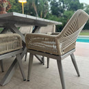 PURPLE LEAF Outdoor Dining Set All-Weather PE Rattan Outdoor Patio Furniture Set with Aluminum Frame