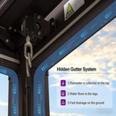 PURPLE LEAF Caesar Solar Louvered Pergola with LED Strip Lights and Control Panel Aluminum Outdoor Pergola with Adjustable Roof for Patio Deck Garden Yard Bronze