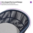 PURPLE LEAF Buler 4/8 Pieces Modern Patio Conversation Set with Rattan Chairs and Coffee Table Sofa for Poolside
