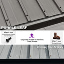 PURPLE LEAF Patio Gazebo for Pool Light Grey Hardtop Galvanized Steel Roof with Upgraded Curtains