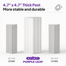 PURPLE LEAF White Gazebo for Modern Patio Double Galvanized Steel Roof Awning and Upgrade Curtain