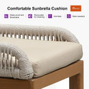 PURPLE LEAF 7/9/11 Pieces Patio Dining Set with Sunbrella Cushions All-Weather Wicker Patio Table and Chairs for Deck, Garden