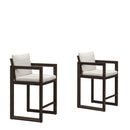 PURPLE LEAF Caesar Bar Stools Modern Aluminum Barstools with Stainless Removable Cushion for Kitchen Outside Island Backyard