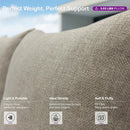 PURPLE LEAF Sanori L-Shaped Patio Couch Set Modular Sofa with Beige Cushions for Backyard