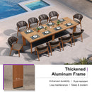 PURPLE LEAF 7 / 9 / 11 pcs Outdoor Dining Set Patio Dining Furniture for Lawn Backyard Deck Brown