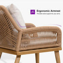 PURPLE LEAF Rivra 4-Piece Patio Conversation Set with Wicker Chairs and Thick Sofa Cushions for Garden