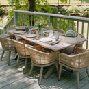 PURPLE LEAF 7/9/11 Pieces Outdoor Dining Set Aluminium Dining Table and Woven Rattan Chairs Dining Furniture Set with Cushions for Deck Patio Champagne