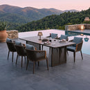 PURPLE LEAF Hailar Outdoor Dining Set for Family, Aluminum Outdoor Patio Table and Chairs Set with Olefin Cushions, Patio Furniture Set for Garden or Deck
