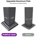 PURPLE LEAF Caesar Louvered Pergola with String Lights Patio Aluminum Pergola with Independent Adjustable Rainproof Roof With Yellow Lights
