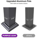 PURPLE LEAF Caesar Louvered Pergola with Yellow String Lights Patio Aluminum Pergola with Independent Adjustable Rainproof Roof Hardtop Pergola for Outdoor Deck Garden Yard
