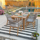 PURPLE LEAF Outdoor Dining Set with Sunbrella Cushions wicker patio table set  for Kitchen Deck Garden Outdoor Furniture Sets