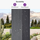 PURPLE LEAF Athena Louvered Pergola Grey Outdoor Aluminum Pergola with Roller Blinds Adjustable Gazebo Rainproof for Patio Deck Garden