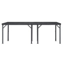 PURPLE LEAF Lean to Gazebo Metal Roof Patio Cover Built-in Drain Slots Wall Mounted Gazebo for Outdoor Extension
