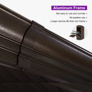 PURPLE LEAF Outdoor Hardtop Gazebo for Garden Bronze Double Roof Aluminum Frame Pavilion