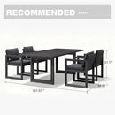 PURPLE LEAF Caesar Outdoor Dining Set Aluminum Luxury Patio Furniture Table and Chairs Set with Olifen Removable Thick Cushion and Pillow Patio Dining Sets for Garden Deck