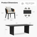 PURPLE LEAF Hailar Outdoor Dining Set for Family, Aluminum Outdoor Patio Table and Chairs Set with Olefin Cushions, Patio Furniture Set for Garden or Deck