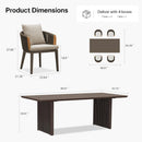 PURPLE LEAF Hailar Outdoor Dining Set for Family, Aluminum Outdoor Patio Table and Chairs Set with Olefin Cushions, Patio Furniture Set for Garden or Deck