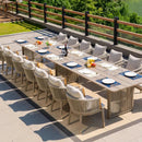 PURPLE LEAF Hailar Outdoor Dining Set for Family, Aluminum Outdoor Patio Table and Chairs Set with Olefin Cushions, Patio Furniture Set for Garden or Deck