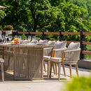 PURPLE LEAF Hailar Outdoor Dining Set for Family, Aluminum Outdoor Patio Table and Chairs Set with Olefin Cushions, Patio Furniture Set for Garden or Deck