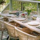 PURPLE LEAF 7/9/11 Pieces Outdoor Dining Set Aluminium Dining Table and Woven Rattan Chairs Dining Furniture Set with Cushions for Deck Patio Champagne