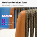 PURPLE LEAF Hailar Outdoor Bar Stools Chair Modern Rattan Bar Stool with Back and Cushion for Balcony, Indoor or Outdoor, Kitchen Island