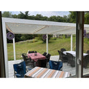 PURPLE LEAF Athena Louvered Pergola Modern White Pergola with Adjustable Roof for Deck Backyard Garden