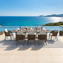 PURPLE LEAF Hailar Outdoor Dining Set for Family, Aluminum Outdoor Patio Table and Chairs Set with Olefin Cushions, Patio Furniture Set for Garden or Deck