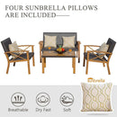 4 Pieces Outdoor Bistro Set