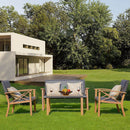 4 Pieces Outdoor Bistro Set
