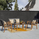 4 Pieces Outdoor Bistro Set