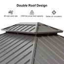 PURPLE LEAF Light Grey Metal Carport with Galvanized Steel Roof Heavy Duty Permanent Outdoor Car Shelter