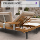 PURPLE LEAF Sicilia L-Shaped Modular Outdoor Sectional with Sunbrella Khaki Cushions Flexible Layout for Poolside Casual Lounge