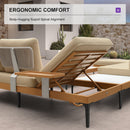 PURPLE LEAF Sicilia L-Shaped Modular Outdoor Sectional with Oatmeal Greige Cushions Flexible Layout for Garden Poolside