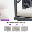 PURPLE LEAF Buler 4/8 Pieces Modern Patio Conversation Set with Rattan Chairs and Coffee Table Sofa for Poolside
