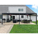 PURPLE LEAF Caesar Louvered Pergola Outdoor Adjustable Roof Modern Patio Aluminum Pergola for Deck Backyard Garden Hardtop Gazebo Bronze