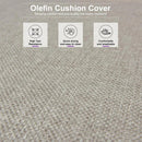 PURPLE LEAF Sanori L-Shaped Patio Couch Set Modular Sofa with Beige Cushions for Backyard