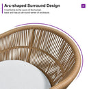 PURPLE LEAF Buler 4/8 Pieces Modern Patio Conversation Set with Rattan Chairs and Coffee Table Sofa for Poolside