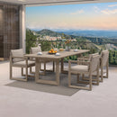 PURPLE LEAF Caesar Outdoor Dining Set Aluminum Luxury Patio Furniture Table and Chairs Set with Olifen Removable Thick Cushion and Pillow Patio Dining Sets for Garden Deck
