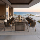 PURPLE LEAF Hailar Outdoor Dining Set for Family, Aluminum Outdoor Patio Table and Chairs Set with Olefin Cushions, Patio Furniture Set for Garden or Deck