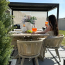 PURPLE LEAF 7/9/11 Pieces Outdoor Dining Set Aluminum Table & Wicker Rattan Chairs Modern Patio Furniture Set for Deck