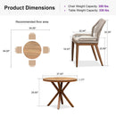 PURPLE LEAF Round Outdoor Dining Set Patio Aluminum Dining Set Round Table and Wicker Chairs with Sunbrella Cushions for Kitchen Deck