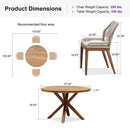 PURPLE LEAF Round Outdoor Dining Set Patio Aluminum Dining Set Round Table and Wicker Chairs with Sunbrella Cushions for Kitchen Deck