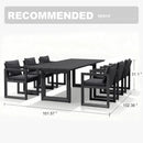 PURPLE LEAF Caesar Outdoor Dining Set Aluminum Luxury Patio Furniture Table and Chairs Set with Olifen Removable Thick Cushion and Pillow Patio Dining Sets for Garden Deck
