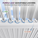 PURPLE LEAF Caesar LED Louvered Pergola with Integrated Solar Strip Lights Adjustable Aluminum Louvers Wind Resistant Pergolas for Patio Dining Deck Garden Yard White