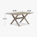 PURPLE LEAF Outdoor Dining Table Sleek Aluminum Frame Modern Outdoor Table for Deck Backyard Dining Gatherings