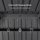 PURPLE LEAF Sunroom Hardtop Gazebo Solarium Grey Galvanized Steel Double Roof  All-Weather Aluminum Outdoor Screen House with String Lights